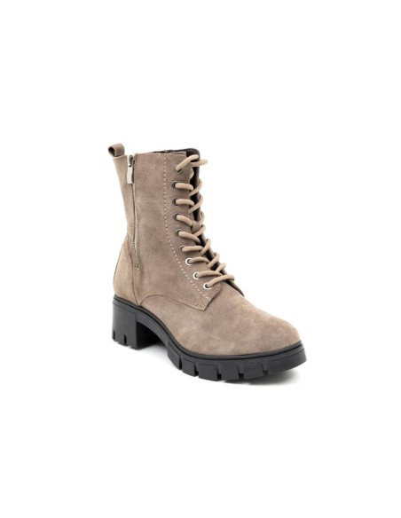 Beige suede Women's high boots