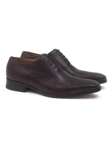 burgundy leather oxford shoes CR-22240-BURDEOS