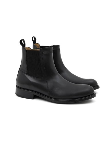 black leather chelsea boots TASSER-BLACK