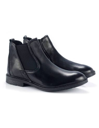 black leather chelsea boots TROKOR-BLACK