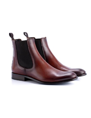 bottines chelsea en cuir marron TALOR-TABACO