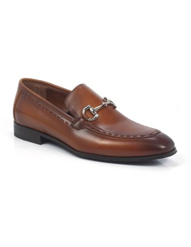 light brown leather moccasin BESORT-CUERO