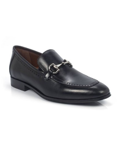 Mocassin en cuir noir BESORT-NEGRO