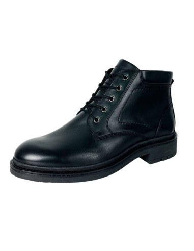 black leather boots PLOMENN-BLACK