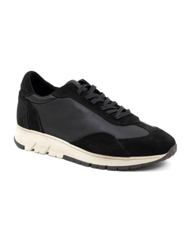 black leather sport shoes NEKMOR-BLACK