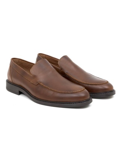 light brown leather moccasin PIROMOR-CUERO