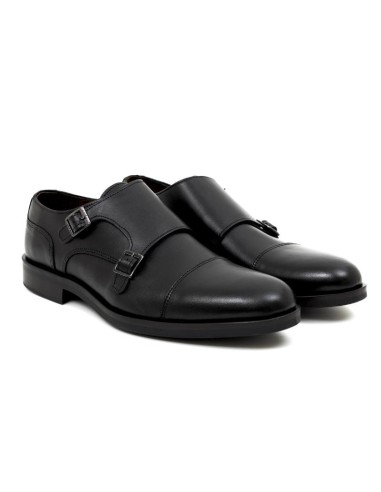 black leather monkstrap BONCLOR-NEGRO