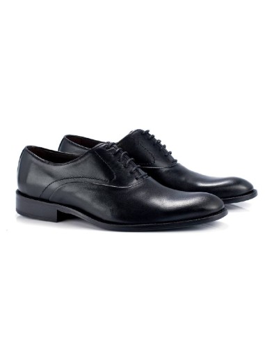 black leather derby shoes NARUBO-NEGRO