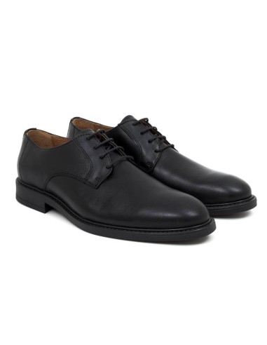 black leather derby shoes NAVIR-NEGRO