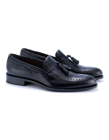 black leather moccasin NOTROL-NEGRO