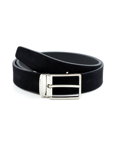 black suede belt B-SUMON-NEGRO