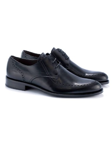 black leather derby shoes NURBY-NEGRO