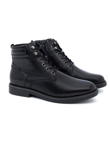 black leather boots TRAVERO-BLACK