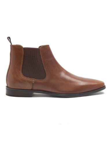 bottines chelsea en cuir marron TRUMOR-TABACO