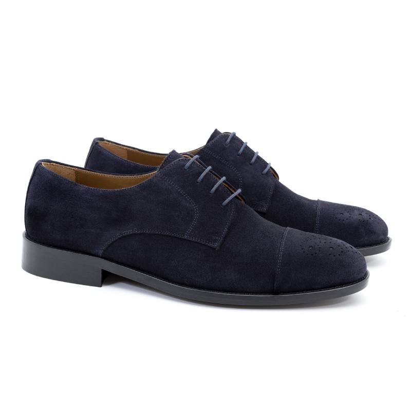 Derby en cuir bleu CR-23015-MARINO