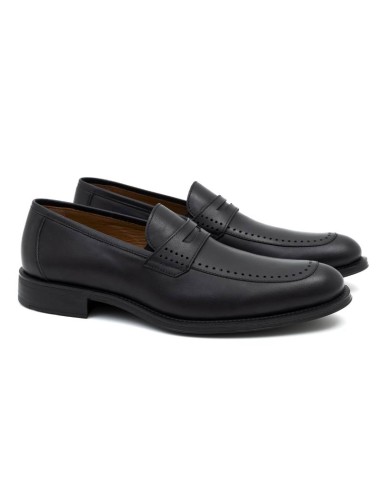 black leather moccasin BOSELMAN-NEGRO