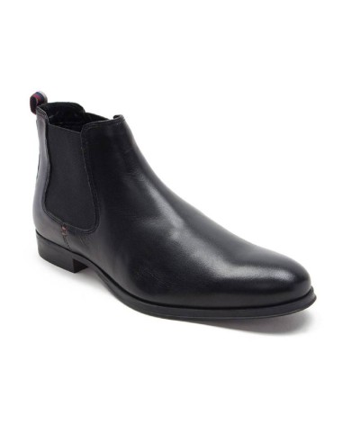 black leather chelsea boots TROKOR-BLACK