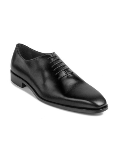 Oxford de piel acabado a mano color negro ARMON-NEGRO