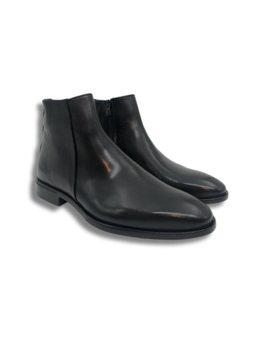 black leather boots NIRAMES-NEGRO