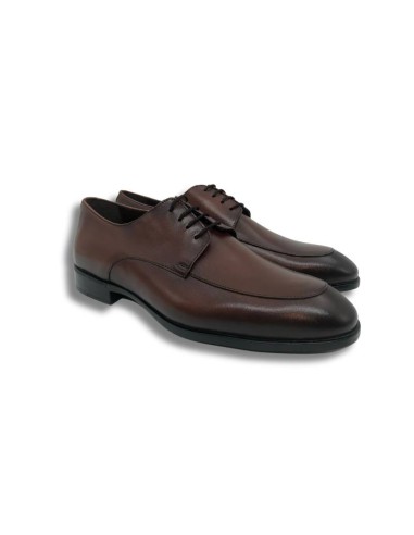 light brown leather derby shoes NACAREM-CUERO