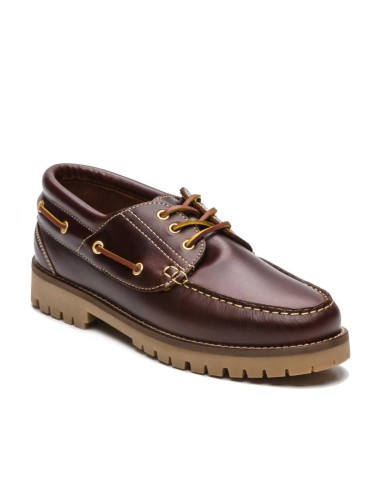 light brown leather boat shoes POKMAN-CASTAGNA