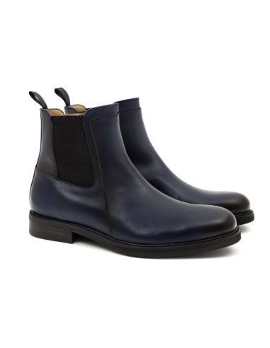 blue leather boots PANCOT-MARINO