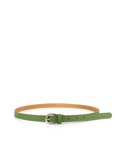 green leather women's belt WB-ITAFIN-GREEN