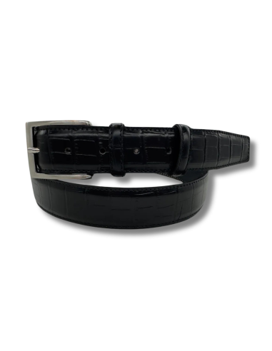 black leather belt B-ITACAI-BLACK