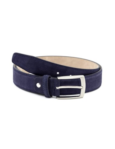 blue suede belt B-SAKMEN-AZUL