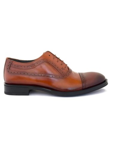 light brown leather oxford shoes NUGAMEN-CUERO