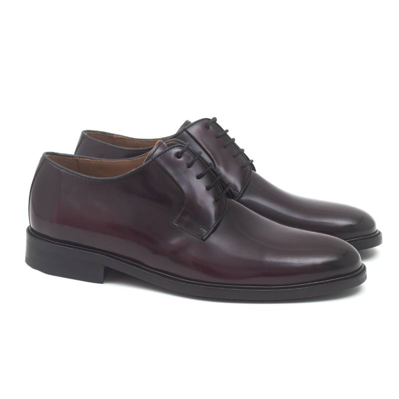 burgundy leather derby shoes CR-23159-BURDEOS