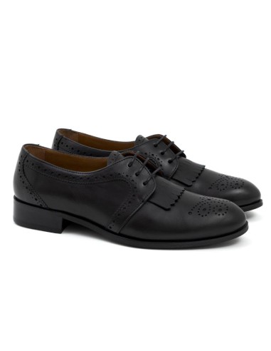 chaussures élégantes pour femmes en cuir noir W-CRESHMAN-NEGRO