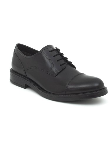 black leather derby shoes CR-23181-NEGRO