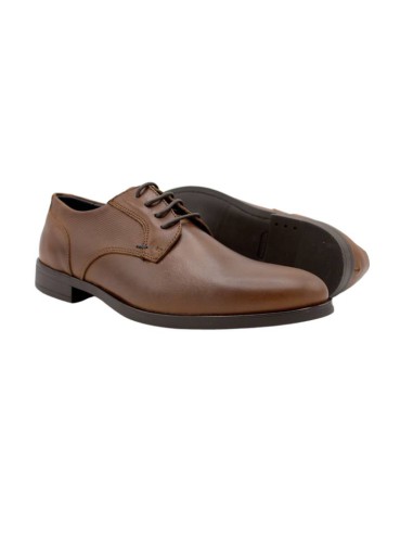 Derby en cuir marron NIGMAN-MARRON