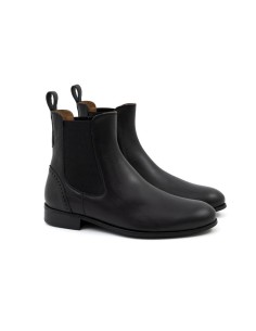 Botas de mujer de piel con hebilla color negro