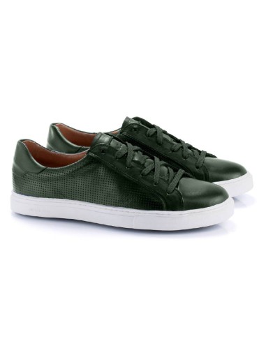 green leather sneakers CR-23268-VERDE