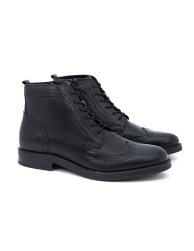 black leather boots PORMANOR-BLACK