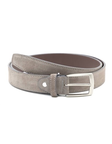 Grey suede belt