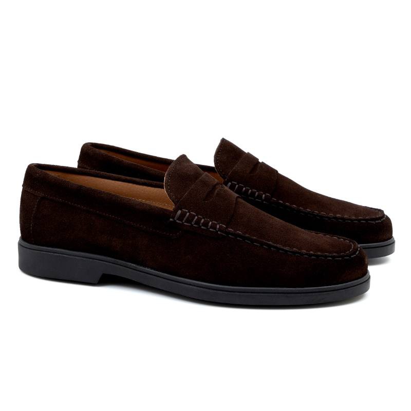 brown suede moccasin CR-24005-TESTA