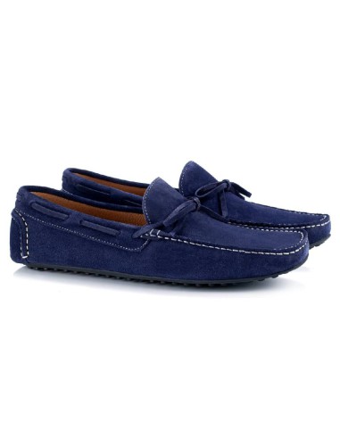 blue suede moccasin SOGMAN-MARINO