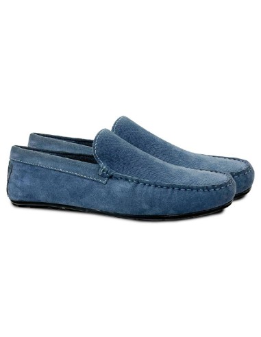 blue suede moccasin SILMAN-JEANS