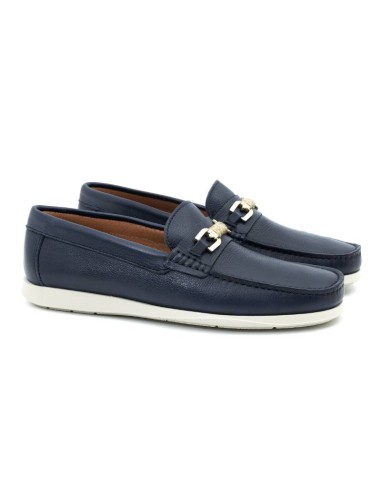 blue leather boat shoes EDMANS-MARINO