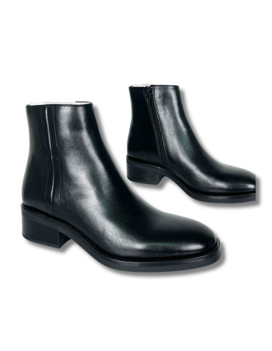 black leather women's boots W-NIZEM-BLACK