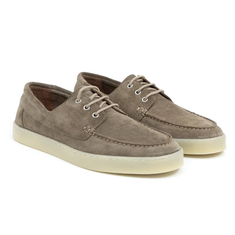 grey suede boat shoes CR-24041-GRIS