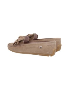 Beige suede women's moccasins 2