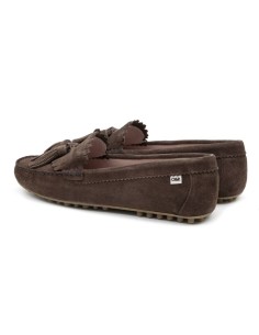 Beige suede women's moccasins 2