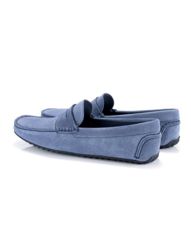Mocassin suède bleu SAMAEL-JEANS