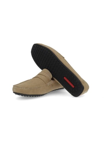 Mocasín de ante con antifaz color gris