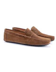 Brown suede moccasin