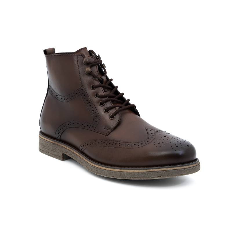 Bottine en cuir marron CR-24062-BROWN